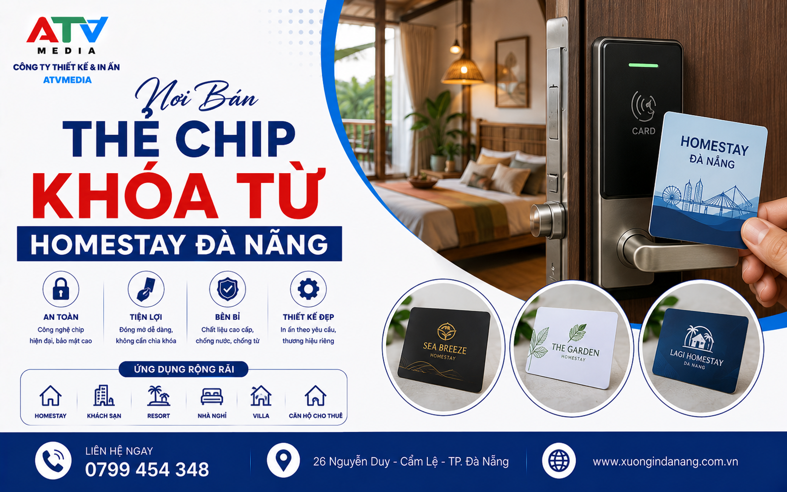 Nơi Bán Thẻ Chip Khóa Từ Homestay Đà Nẵng