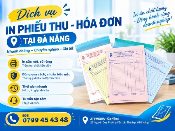 xưởng In Hóa Đơn 2 Liên Đà Nẵng In Theo Yêu Cầu