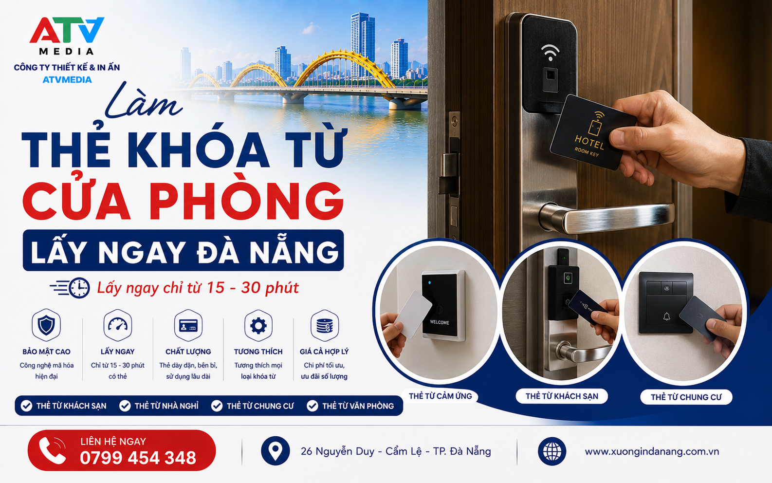 Làm Thẻ Khóa Từ Cửa Phòng Lấy Ngay Đà Nẵng